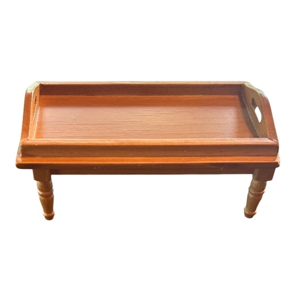 Concord Museum Folk Art Miniature Lift-off Tray Sofa Table M1202 Wood Dollhouse
